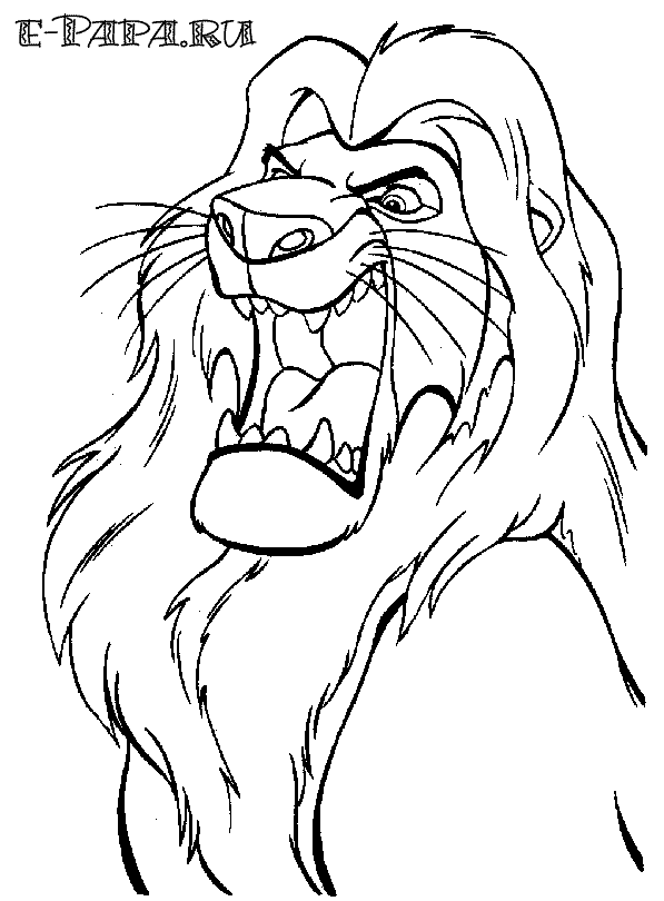 Ausmalbilder für Kinder Mufasa Ausmalbilder für Kinder Mufasa