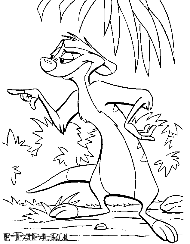 Ausmalbilder für Kinder Timon