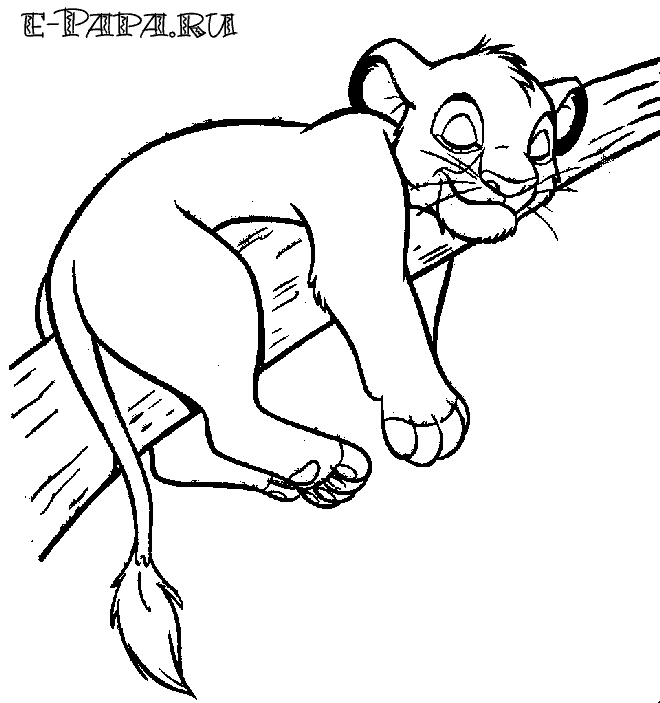 Ausmalbilder für Kinder Simba