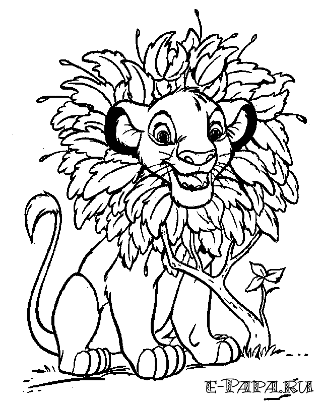 Ausmalbilder für Kinder Simba Ausmalbilder für Kinder Simba
