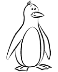 Pinguin zeichnen lernen