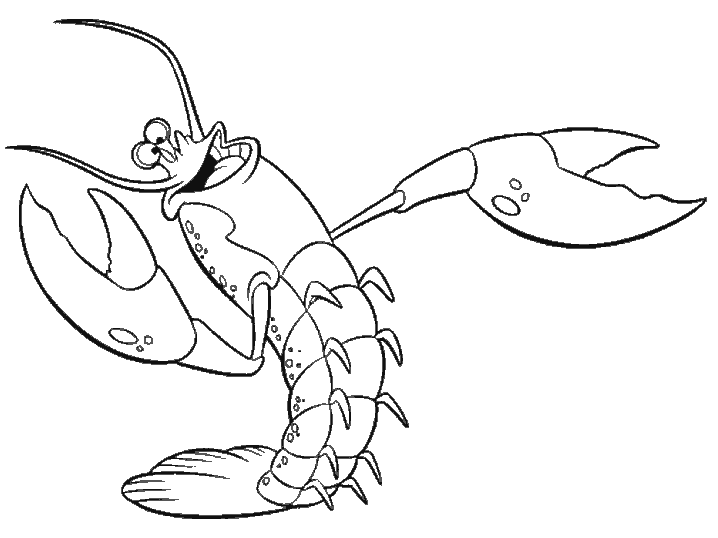Krabbe Sebastian Ausmalbilder Arielle die Meerjungfrau